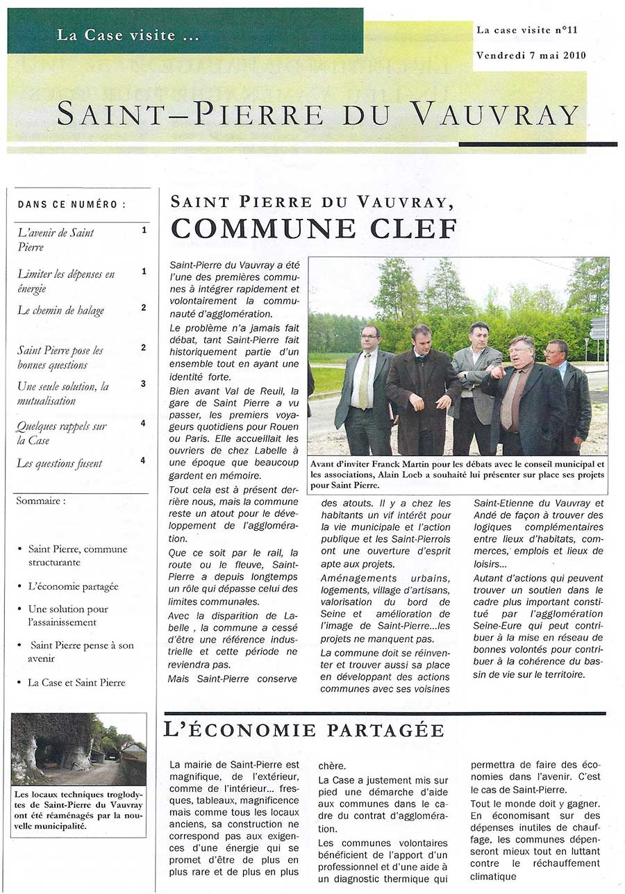 Conseil municipal du 20 décembre 2011 à Saint Pierre du Vauvray : et lux fuit !