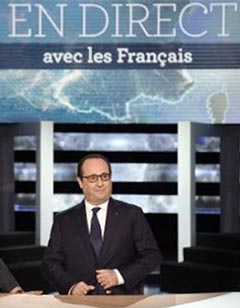 François Hollande rate sa prestation à la télé mais se cramponne